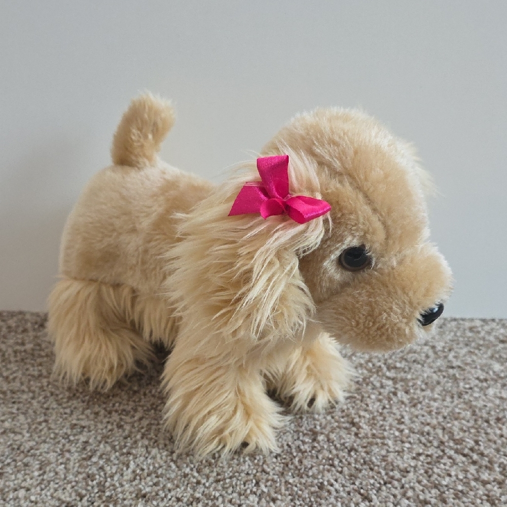 Puppy Stuffed Animal - Battat Pucci Pup Cocker Spaniel Dog - Golden Tan Fur